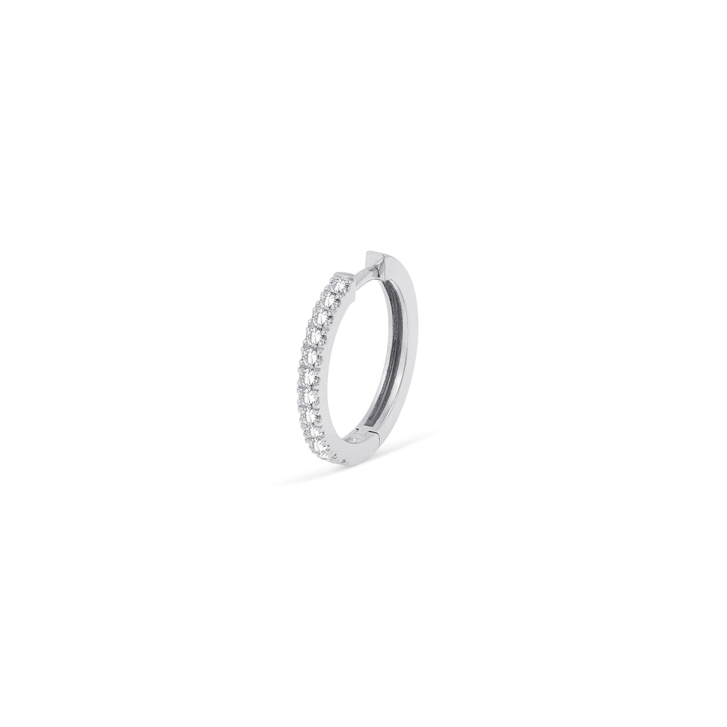 Créole Ligne Diamants M - Or 18 carats et diamants