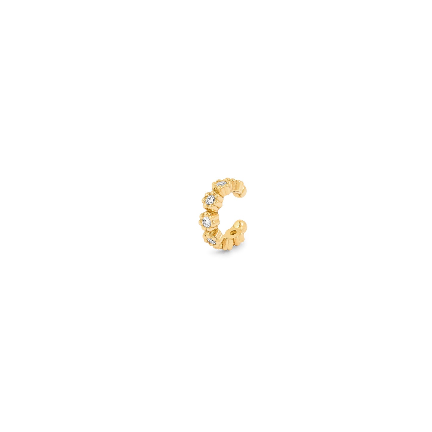 Ear cuff Mini Marguerite - Or 18 carats et diamants