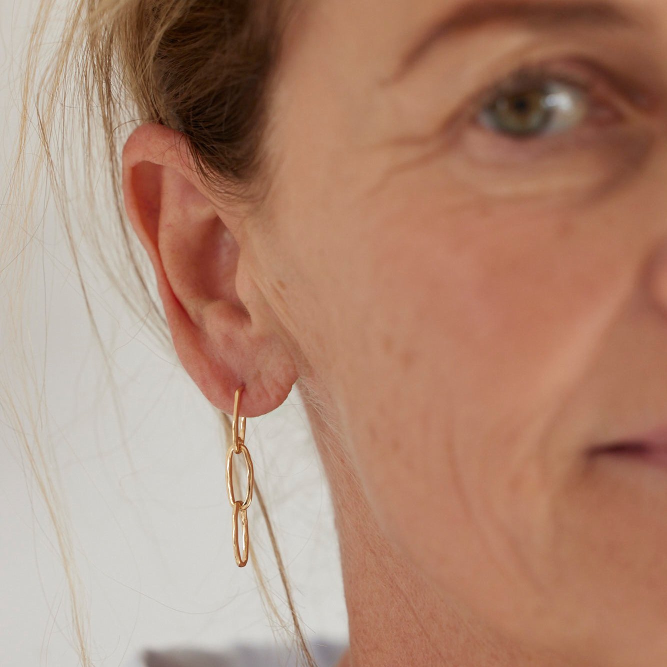Boucles d'oreille pendantes Maillons - Or 18 carats