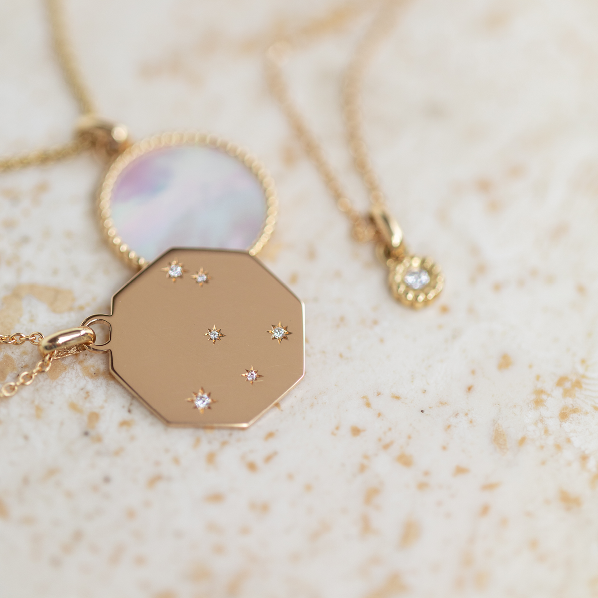 Médaille Constellations - Or rose