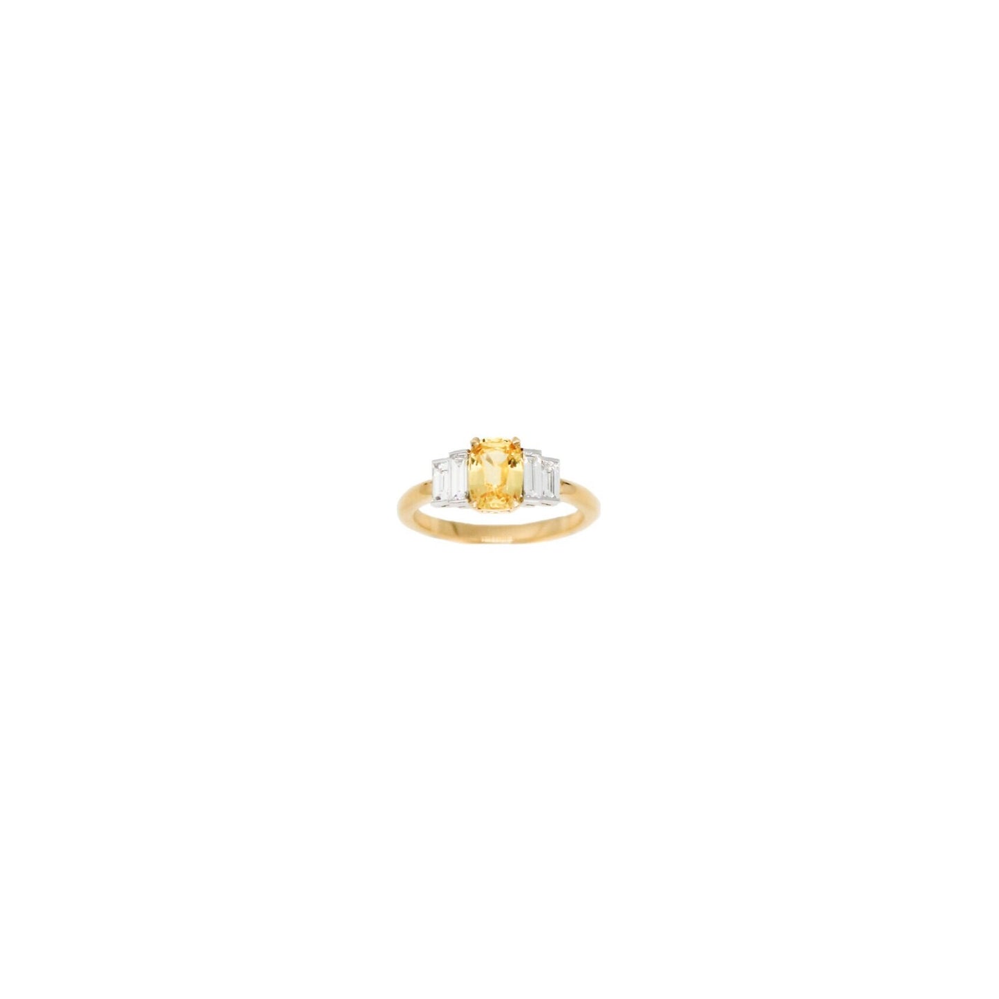 Bague Sirius - Or 18 carats, diamants et saphir jaune