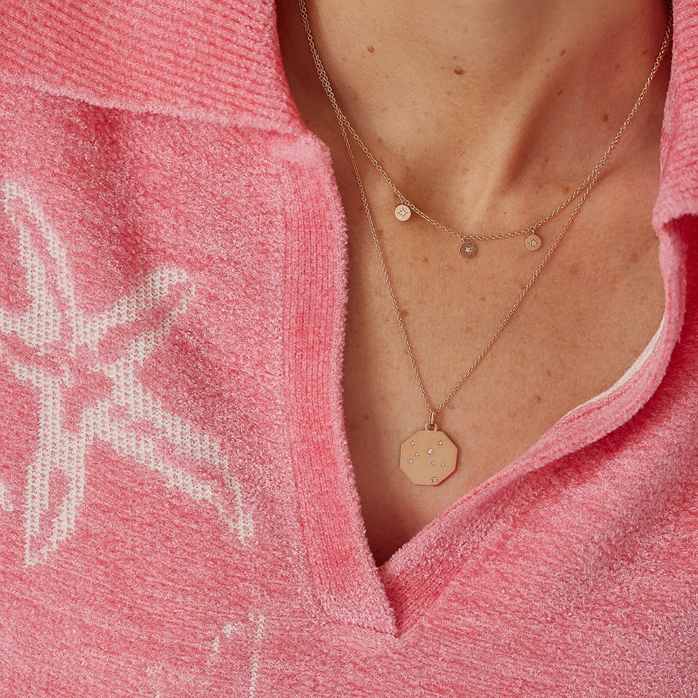 Médaille Constellations - Or rose