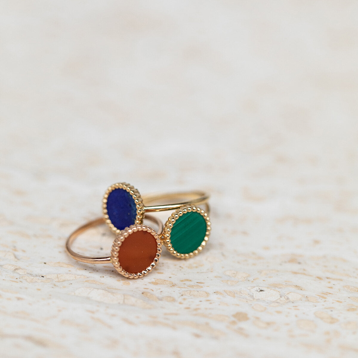 Bague Nuances malachite - Or 18 carats