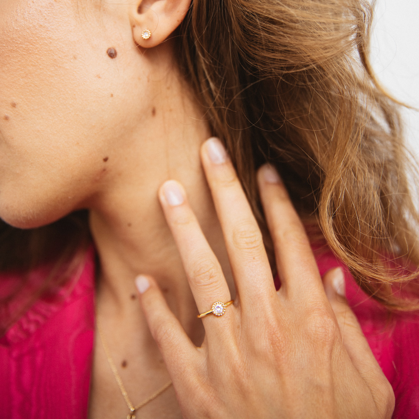 Bague Marguerite - Or blanc