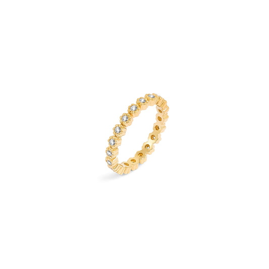 Alliance Mini Marguerite - Or 18 carats et diamants