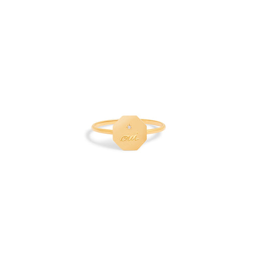 Bague Dis-moi Oui - Or 18 carats et diamant