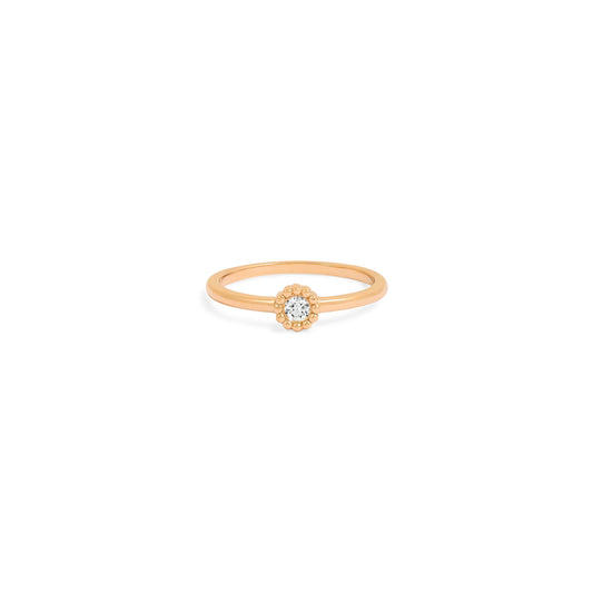Bague Marguerite - Or rose