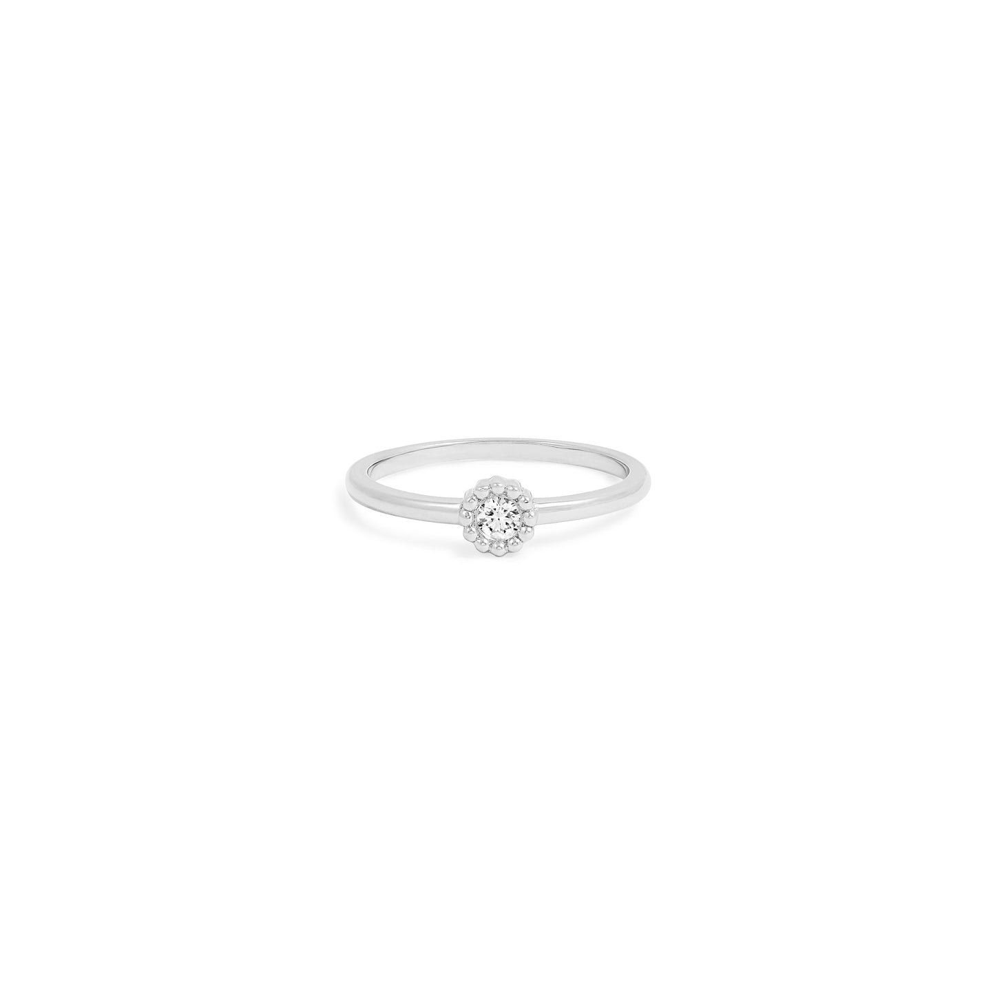 Bague Marguerite - Or blanc