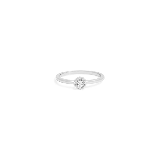 Bague Marguerite - Or blanc