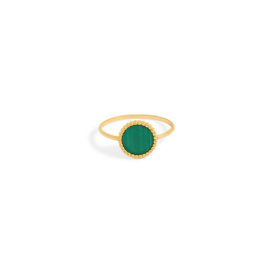 Bague Nuances malachite - Or 18 carats