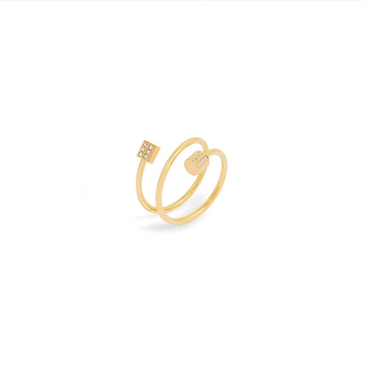 Bague P 22 Double tour - Or 18 carats
