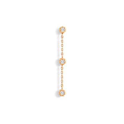 Boucle d'oreille pendante Mini Marguerite