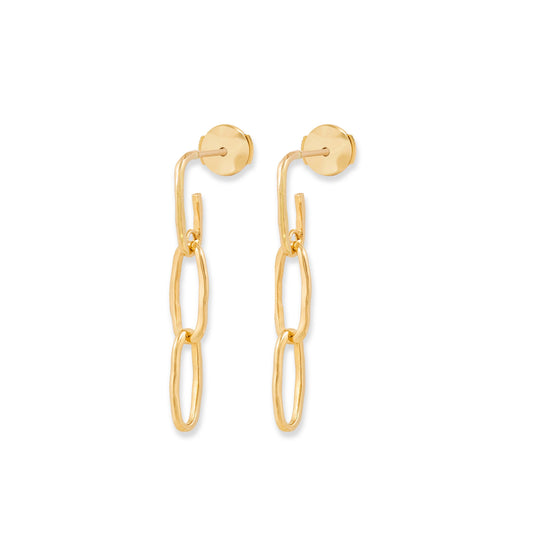 Boucles d'oreille pendantes Maillons - Or 18 carats