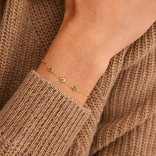 Bracelet Éternité - Émeraude