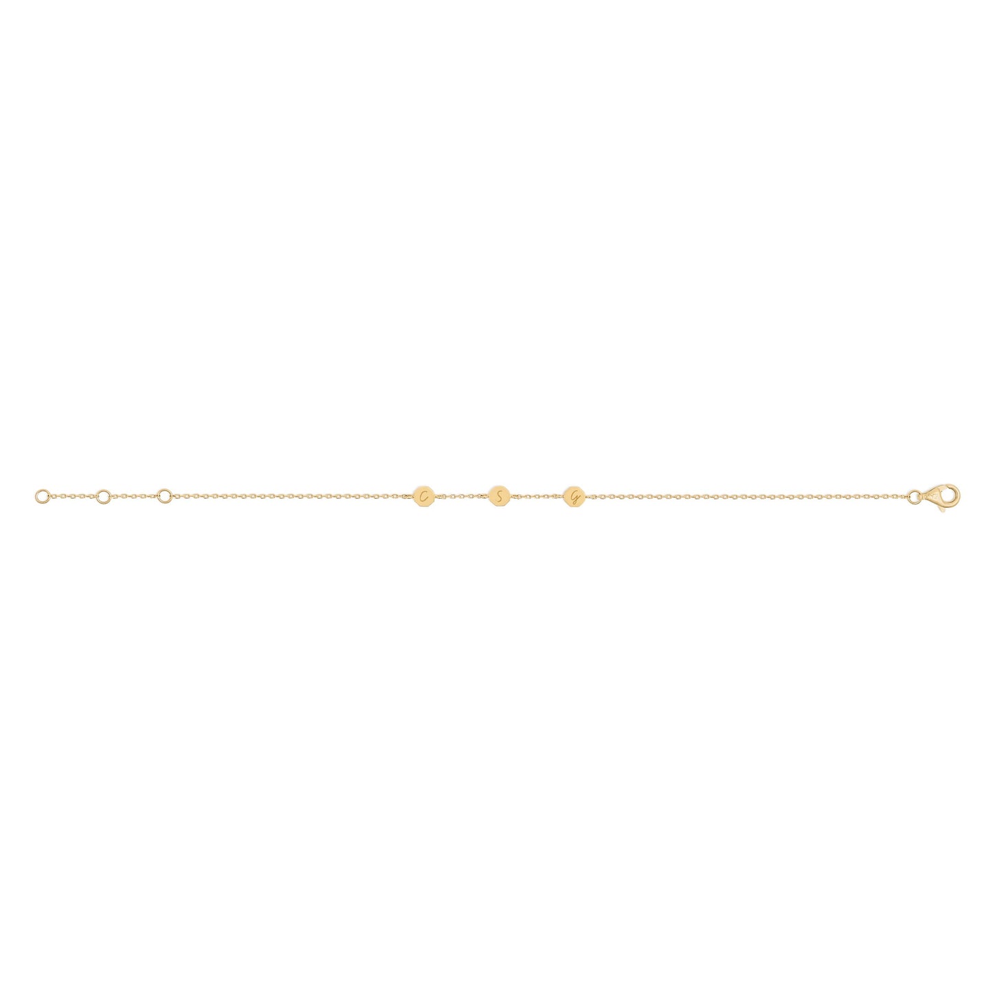 Bracelet Initiale - Or 18 carats