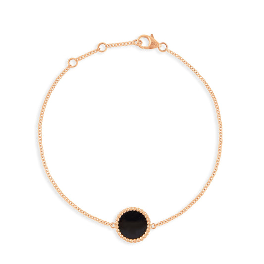 Bracelet Nuances Onyx - Or rose 18 carats