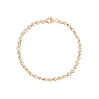 Bracelet Rivière Mini Marguerite - Or 18 carats et diamants