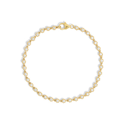Bracelet Rivière Mini Marguerite - Or 18 carats et diamants