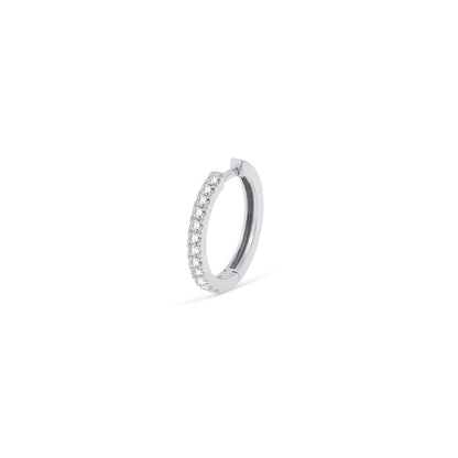Créole Ligne Diamants M - Or 18 carats et diamants