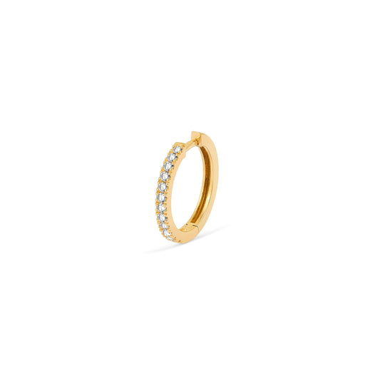 Créole Ligne Diamants M - Or 18 carats et diamants