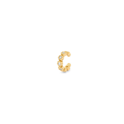 Ear cuff Mini Marguerite - Or 18 carats et diamants
