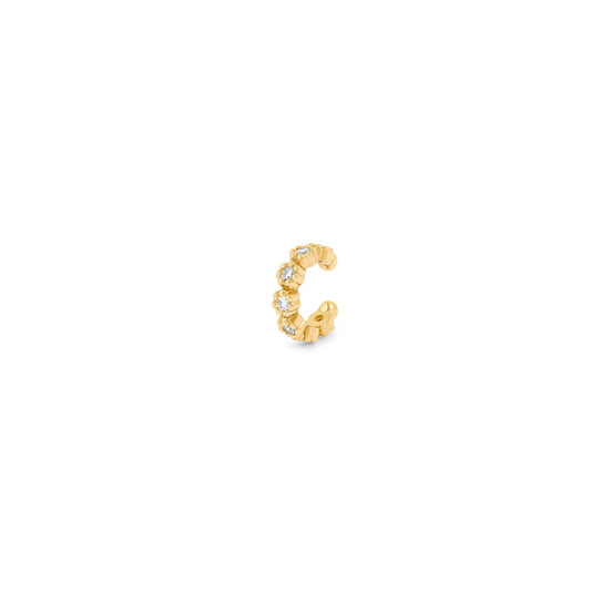 Ear cuff Mini Marguerite - Or 18 carats et diamants