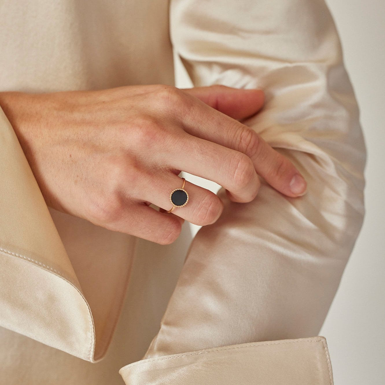 Bague Nuances Onyx - Or rose 18 carats