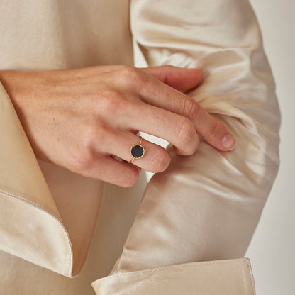 Bague Nuances Onyx - Or rose 18 carats