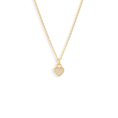 Pendentif Nuances coeur nacre - Or jaune 18 carats