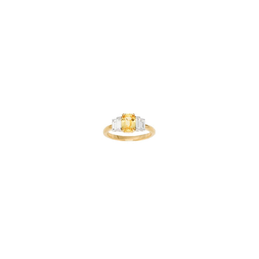 Bague Sirius - Or 18 carats, diamants et saphir jaune