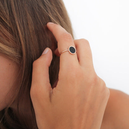 Bague Nuances Onyx - Or rose 18 carats