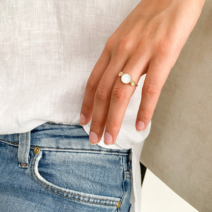Bague Nuances Trio - Or blanc