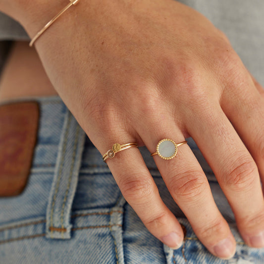 Bague Initiale - Or blanc