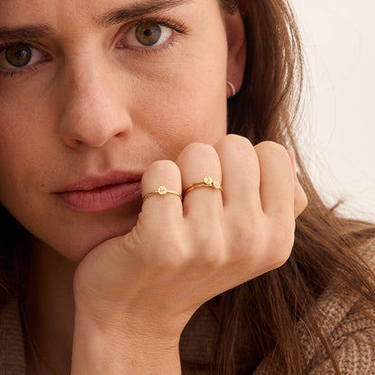 Bague Initiale - Or rose