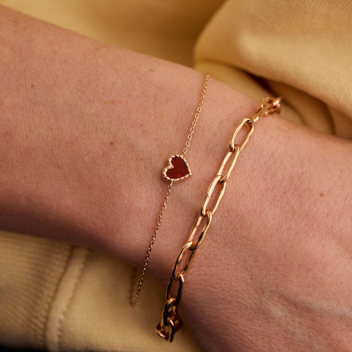 Bracelet Nuances Coeur cornaline