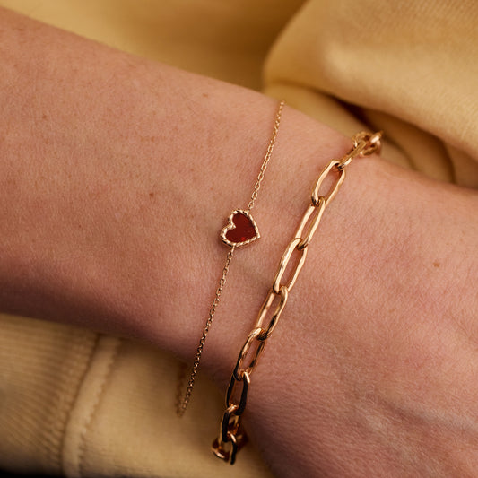 Bracelet Nuances Coeur cornaline